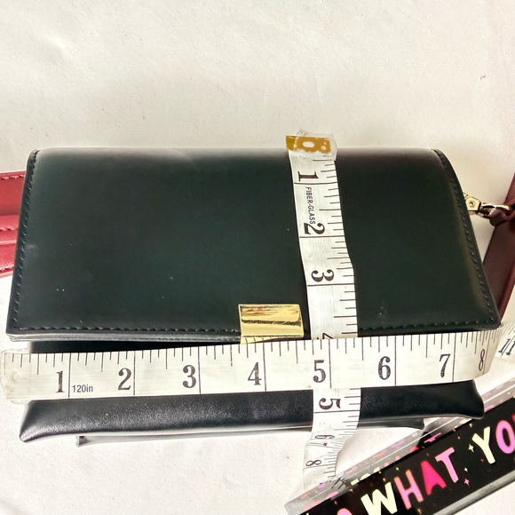 Zara Black Leather Crossbody with Wine Red Strap - Picture 7 of 8